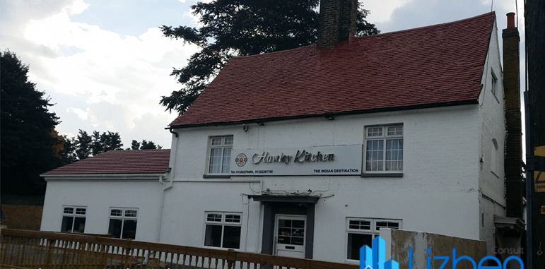 The completed Hawley Kitchen, formerly the Four Lymes public house