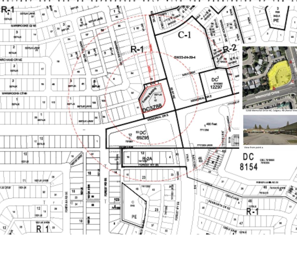 Land use plan showing the site and surrounding zoning designations