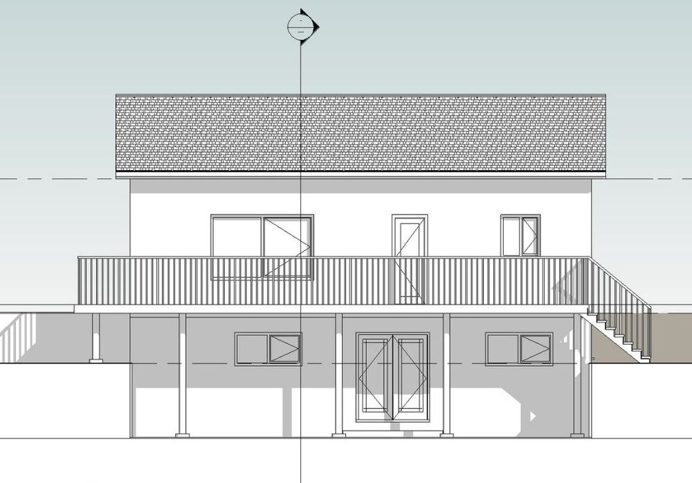 Meota Walkout Basement — Proposed rear elevation