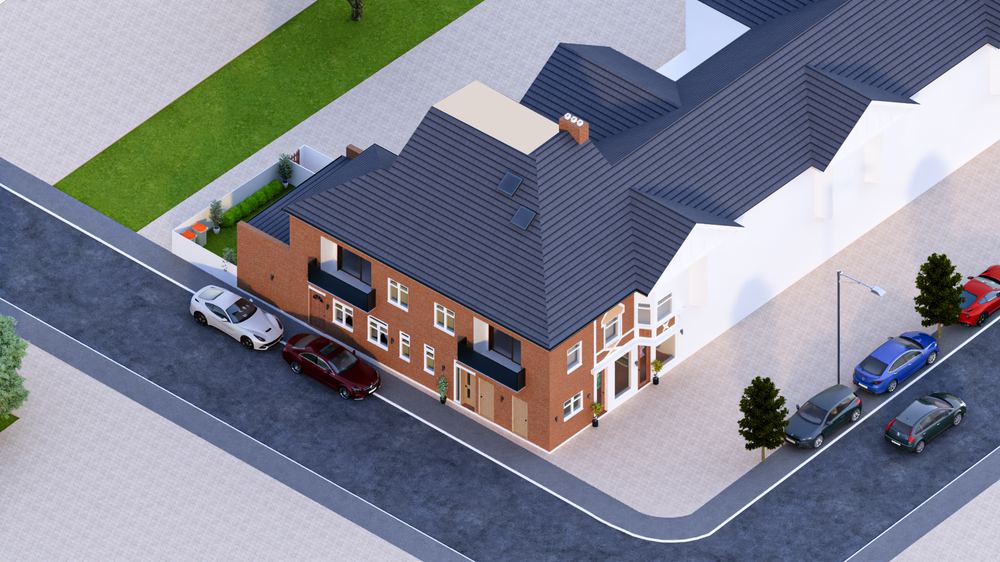 207 Reede Road — Aerial massing study